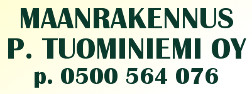 Maanrakennus P.Tuominiemi Oy logo